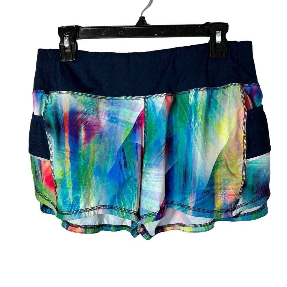Athleta Tropea Multicolor Shorts with Liner‎ Size Medium